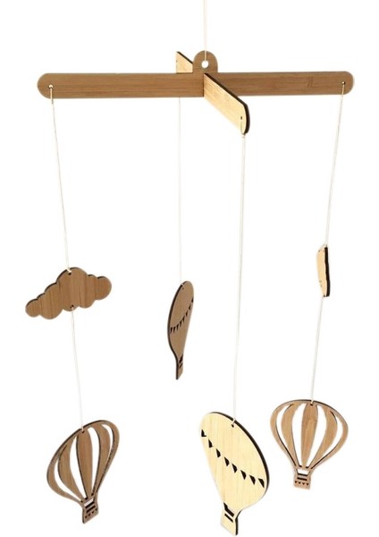 Ahşap Sıcak Hava Balon Rüzgar Zil Asılı Duvar Süsleri Bebek Yatak Zil Ins Nordic Tarzı Çocuk Odası Dekorasyon Foto Sahne Sahne (Yurt Dışından)