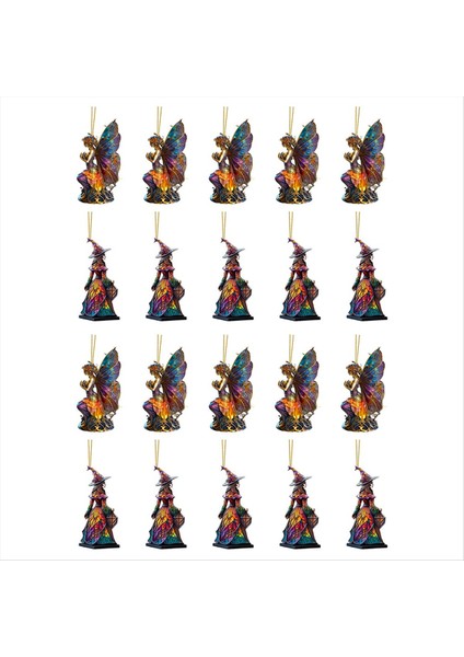 Renkli Peri Kolye Peri Peri Boyalı Stil Kolye Dikiz Ayna Kolye Araba Iç Kolye Hediyesi Noel -Ekorasyon (Yurt Dışından)