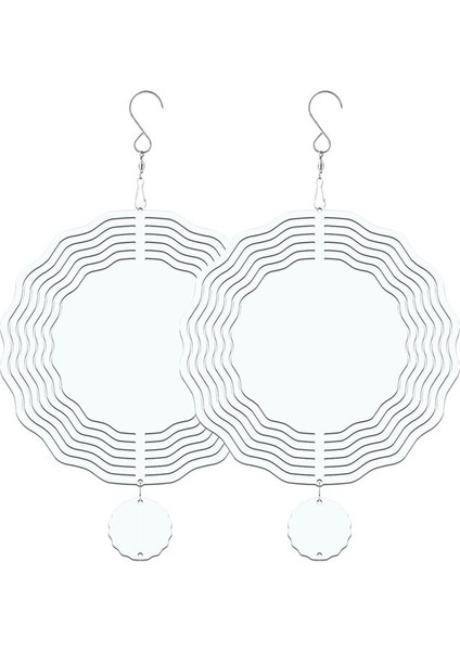 2 Paket 8 Inç Süblimasyon Rüzgar Spinner Boşlukları, 3D Çift Taraflı Süblimasyon Rüzgarla Çalışan Kinetik Heykel Bahçe Bahçesi (Yurt Dışından)