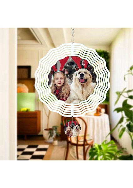 2 Paket 8 Inç Süblimasyon Rüzgar Spinner Boşlukları, 3D Çift Taraflı Süblimasyon Rüzgarla Çalışan Kinetik Heykel Bahçe Bahçesi (Yurt Dışından) fiyatları