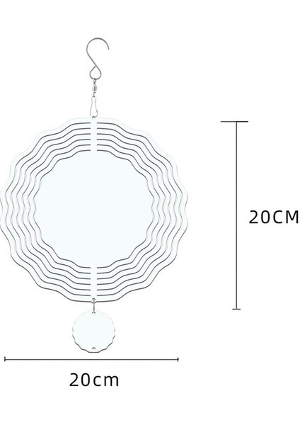 2 Paket 8 Inç Süblimasyon Rüzgar Spinner Boşlukları, 3D Çift Taraflı Süblimasyon Rüzgarla Çalışan Kinetik Heykel Bahçe Bahçesi (Yurt Dışından) indirimleri