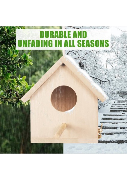 Açık Kuş Evleri Şeffaf Ahşap Kuş Ev Dışarısı, Asılı Kuş Evi (Yurt Dışından) indirimleri