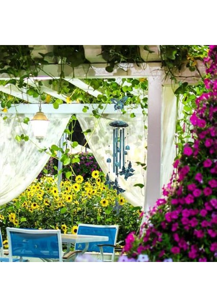 Kelebek Rüzgar Çanları, Mavi Metal Rüzgar Çanları Açık Hava, Kelebek Hediyeleri Kelebek Dekorasyonları, Açık Dekor (Yurt Dışından) indirimleri