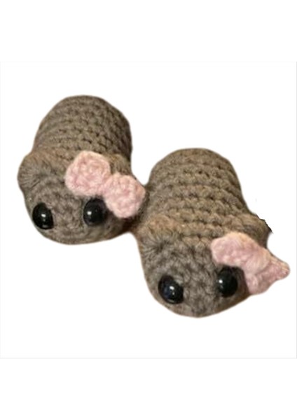 Sad Hamster, Sad Hamster Peluş, Tığ Işi Üzgün Hamster Çift Dekorasyon Hediyesi, Sevimli El Yapımı Hamster Dekorasyonu (Yurt Dışından)