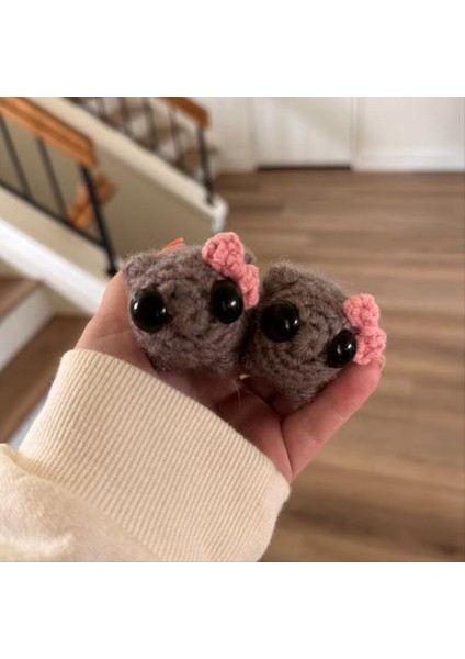 Sad Hamster, Sad Hamster Peluş, Tığ Işi Üzgün Hamster Çift Dekorasyon Hediyesi, Sevimli El Yapımı Hamster Dekorasyonu (Yurt Dışından) fırsatları