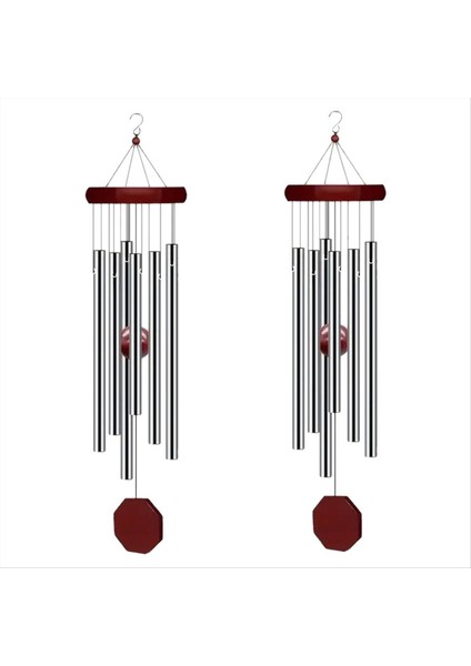 2 Paket Pgzsimemorial Rüzgar Çanları Açık Hava Büyük Derin Ton, Zarif Sempati Rüzgar-Chime ile Kişiselleştirilmiş 6 Ayarlanmış Tüp (Yurt Dışından) fiyatları