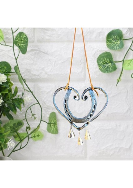 Şanslı Aşk Rüzgar Çarşısı Çelik Tırnaklar, At Nalı Retro Rüzgar Zil, Kalp Şeklinde Rüzgar Bahçe, Veranda (Yurt Dışından) fırsatları