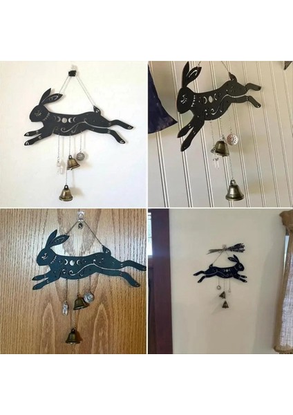Rüzgar Zil Kolye Tavşan Vintage Rüzgar Bell Dekoru Tavşan Şekli Dekorasyon Aksesuarı Kapılar Için Avukatlar Bahçeleri (Yurt Dışından) indirimleri