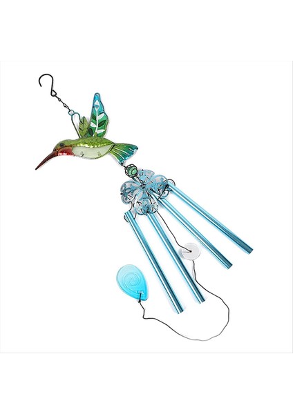 Rüzgar Chime Cam Bahçecilik Yeşil Sinek Kuşları Rüzgar çanları Kolye Duvar pencere kapı süsleri için yüksek kalite (Yurt Dışından)