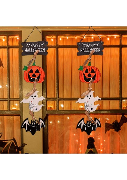 Cadılar Bayramı Ön Kapı Asılı Balkabağı Cadı Hayalet Bayraklar Için Cadılar Bayramı Için Tabela Ev Kapısı Dekorasyonlar (Yurt Dışından) modelleri