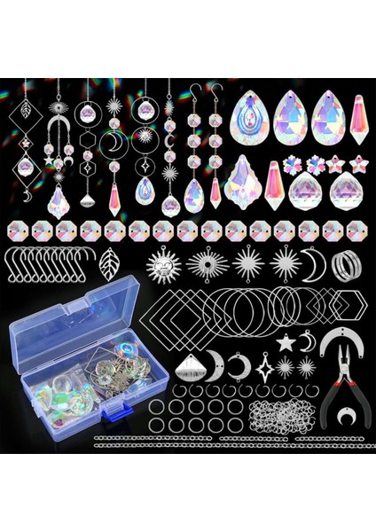 200 Adet Kristal Suncatcher, Kristalli Güneş Yakalayıcılar, Yetişkinler Için Zanaat Kitleri, Gökkuşağı Üreticisi, Prizma, Kolye Gümüş (Yurt Dışından) fiyatları