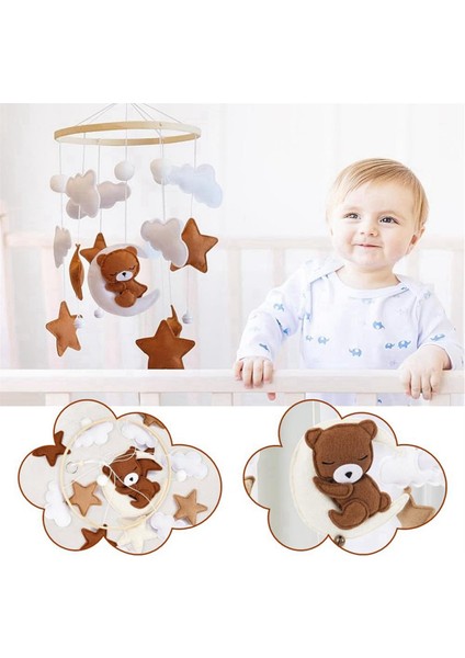 Bebek Beşik Dekorasyonu, Ahşap Yıldız Ay Ayı Dekorasyonu, Yeni Doğan Erkek ve Kızlar Için Uygun, Yatak Zili Asılı Dekorasyon (Yurt Dışından) fiyatları