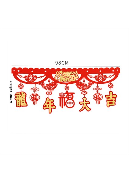 Kırmızı Çin Yeni Yıl Bayrağı 2024 Ejderha Bahar Festivali Çin&#39;i Kutlamak Için Şanslı Evi Dekore Etti (Yurt Dışından) indirimleri