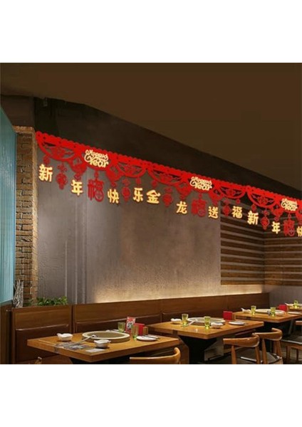 Kırmızı Çin Yeni Yıl Bayrağı 2024 Ejderha Bahar Festivali Çin Kutlamak Için Şanslı Evi Dekore Etti (Yurt Dışından) modelleri