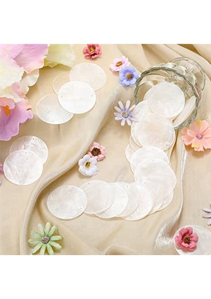 120 Pc Yuvarlak Doğal Kabuklar Capiz Deniz Kabukları 2 Delikli Işçilik Için 2 Inç Istiridye Kabukları Deniz Kabuğu Diskleri (Yurt Dışından) indirimleri