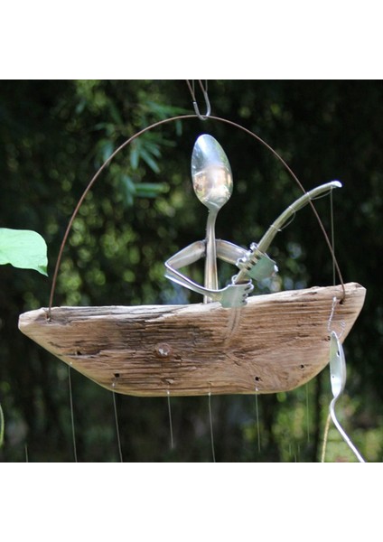 El Işi Balıkçı Kaşık Balık Heykeli Rüzgar Chime Kaşık Balık Heykelleri Rüzgârlı Açık Ev Bahçe Dekoru, C (Yurt Dışından) indirimleri