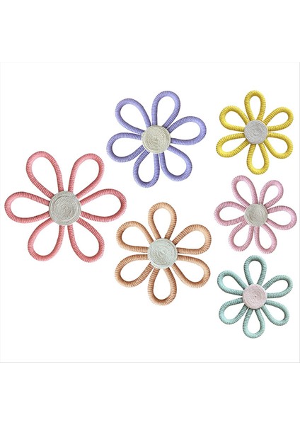 Boho Dekor Papatya Çiçek Dokuma Makro Duvar Asma Halat El Yapımı Dokuma Duvar Süsleme Kız Odası Çiçek Asma Kolye A (Yurt Dışından)