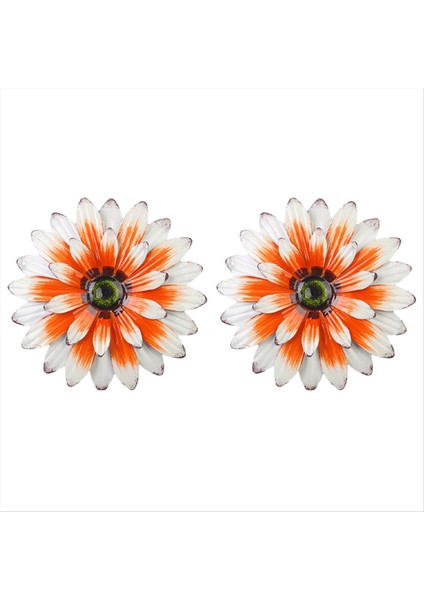 Turuncu ve Beyaz Bahçe Avlu Demir Ayçiçeği Villa Dekorasyon Bahçecilik Duvarı Asma (Yurt Dışından) fiyatları