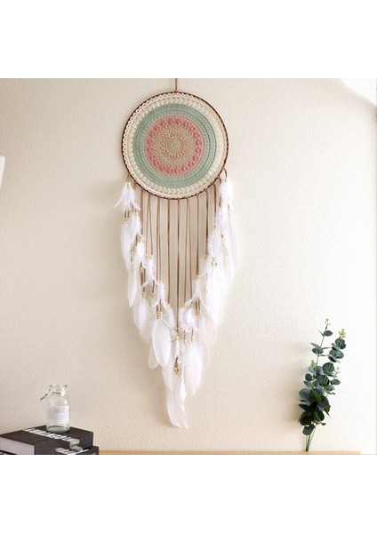 Dokuma Yuvarlak Dream Catcher Yatak Odası Asılı Dekorasyon Için Tüy Püsküllü Ev Dekoru Için Sevimli Kolye, A (Yurt Dışından) fırsatları