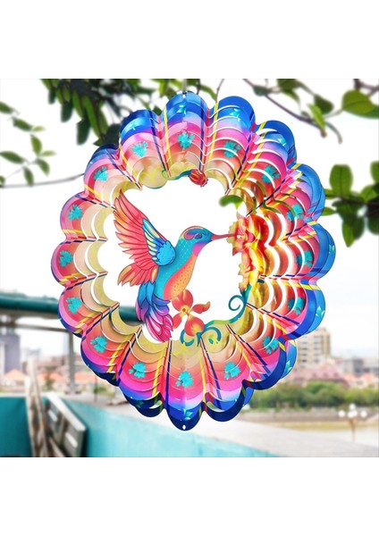 12 Inç Kuş Rüzgar Spinner Metal 3D Dönen Rüzgar Sandalyeleri Lüks Sanat Bahçesi Asılı Açık Dekorasyon (Yurt Dışından) indirimleri