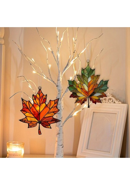 Akçaağaç Yaprağı Sonbahar Dekorasyonları, Sonbahar Yaprağı Duvar Dekor Akçaağaç Yaprağı Boyalı Akrilik Pencere Asma (Yurt Dışından) fırsatları