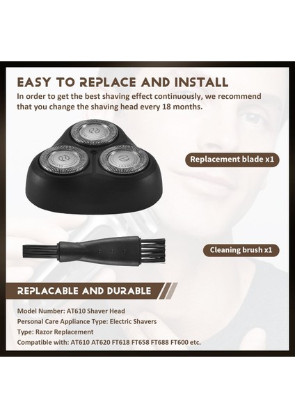 Philips AT610 AT620 FT618 FT658 FT688 FT600 Elektrik Tıraş Tıraş Tır Jimri Bıçağı Aksesuarları (Yurt Dışından) indirimleri