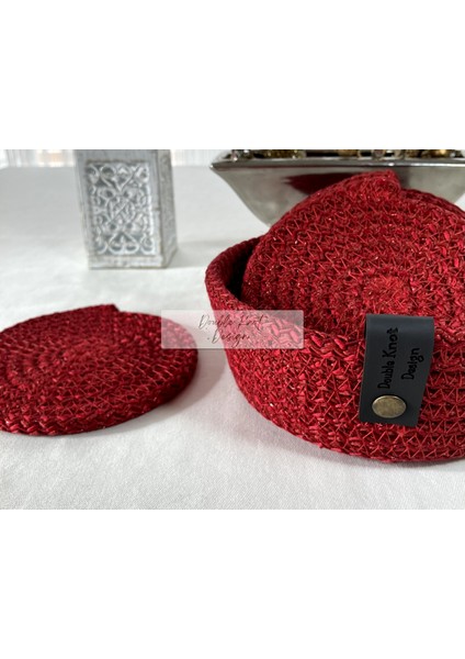 7 Prç Bardak Altlığı Set Tress Supla Jüt Hediyelik