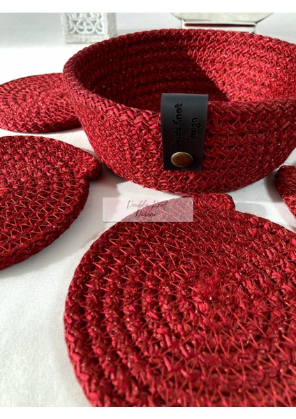 7 Prç Bardak Altlığı Set Tress Supla Jüt Hediyelik fırsatları