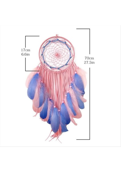 Dream Catcher El Yapımı Geleneksel Renkli Tüy Rüya Kağıdı, Decor-B Için Ev Duvar Dekorasyon Zanaat Süsü Asılı (Yurt Dışından) fırsatları