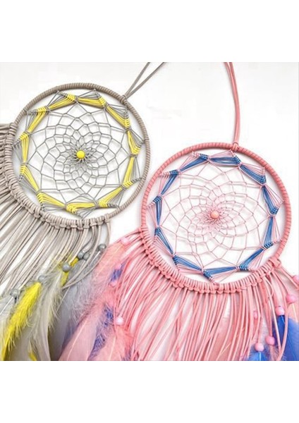 Dream Catcher El Yapımı Geleneksel Renkli Tüy Rüya Kağıdı, Decor-B Için Ev Duvar Dekorasyon Zanaat Süsü Asılı (Yurt Dışından) indirimleri
