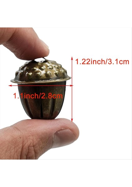 50PCS Christmas Palamut-Jingle Bells Vintage Bronz Bells 1.2 Inç Metal Zanaat Çanı Xmas Ev Süsleme (Yurt Dışından) fırsatları