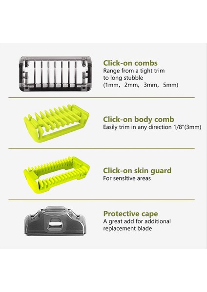 Philips Norelco Için One Blade QP2520 QP2530 QP2630 QP2620 QP2510 Kılavuzu 1/2/3/5mm Sakal Düzeltici Muhafızları Değiştirme (Yurt Dışından) indirimleri