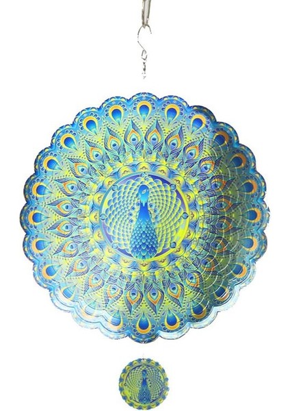 Peacocks Rüzgar Spinner 3D Paslanmaz Çelik Asma Whirligigs Bahçe ve Bahçe Için Rüzgar Iplikçileri, Kapalı Açık Dekor (Yurt Dışından)