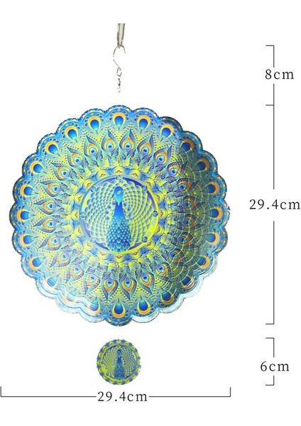 Peacocks Rüzgar Spinner 3D Paslanmaz Çelik Asma Whirligigs Bahçe ve Bahçe Için Rüzgar Iplikçileri, Kapalı Açık Dekor (Yurt Dışından) fırsatları