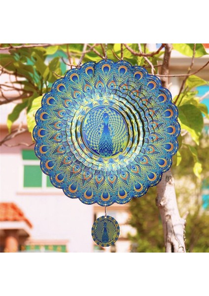 Peacocks Rüzgar Spinner 3D Paslanmaz Çelik Asma Whirligigs Bahçe ve Bahçe Için Rüzgar Iplikçileri, Kapalı Açık Dekor (Yurt Dışından) indirimleri
