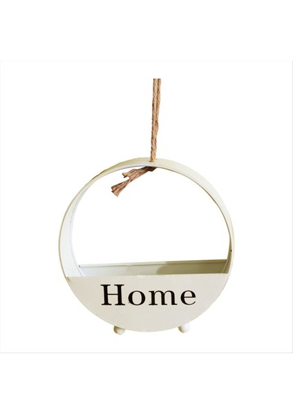 Duvar Asılı Çiçekler Ekici Bitki Saksı Dekor Modern Bitki Vazo Kap Tutucu Asılı Saksı Beyaz (Yurt Dışından)