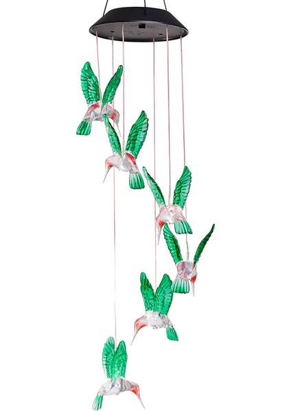 LED Güneş Sinek Kuşu Rüzgar Çanları Anneler Günü Doğum Günü Kadınlar Büyükanne En Iyi Hediyeler Kapalı Açık Dekor Yard Dekorasyonları (Yurt Dışından)