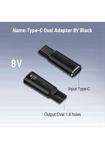 8V HQ850 Tip-C Artan Şarj Cihazı Adaptörü Şarj Dönüştürücü Philips Bir Bıçak QP2530 QP2630 Elektrikli Sakal Düzeltici A (Yurt Dışından) fırsatları