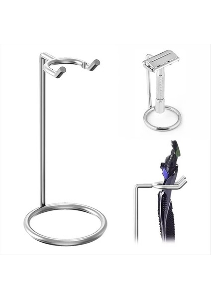 Erkekler Metal Sanat Tıraş Fırçası Stand Standı Jilet Baskı Krom Gümüş Tıraş Jilet Sakalı Temiz Tıraş Kart Kartuşu Kolay Taşıma (Yurt Dışından) indirimleri
