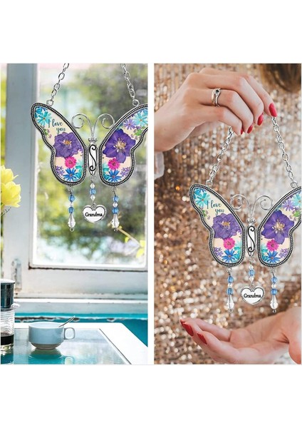 Kelebek Metal Rüzgar Çanları Dekorasyon El Yapımı Bahçe Asılı Kolye Anneler Günü Hediye-B (Yurt Dışından) fırsatları