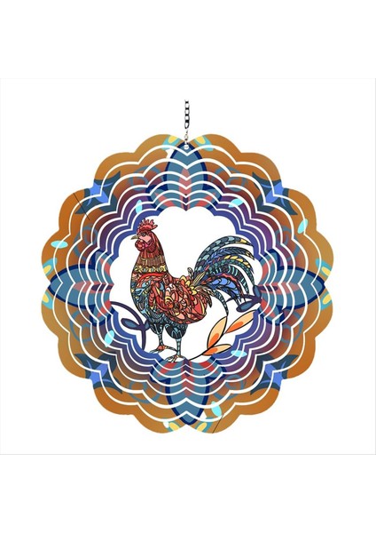 Horoz Rüzgar Spinners, Kadınlar Için Tavuk Hediyeleri, 3D Paslanmaz Çelik Asma Rüzgar Spinner, Metal Kinetik Rüzgar Heykel (Yurt Dışından)