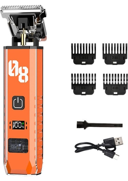 Saç Kesme Makinesi Erkek Biçme Saç Kesimi Tıraş Makinesi Berber Biçme Makinesi Erkekler Için Bir Jilet Kesici Sakal Düzeltici Saç Kesme Makinesi Turuncu (Yurt Dışından)