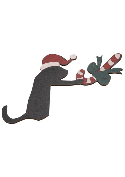 Noel Kapı Köşesi Işareti Ahşap Kedi Kapı Topper Dekor, Ahşap Kapı Çerçeve Süsleme Kedi Heykel Sanat Heykelcik Duvar Için (Yurt Dışından) modelleri