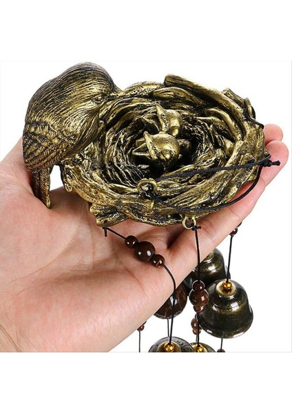 2pcs Kuş Yuvası Rüzgar Çanları, Bahçe, Bahçe, Veranda ve Ev Dekorasyonu Için 12 Adet Bronz Çan ile Rüzgar Çanları (Yurt Dışından) fırsatları