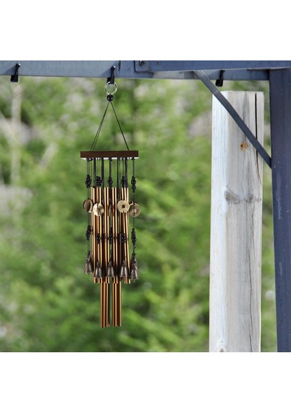 Açık Içi Metal Tüp Rüzgar Zil Bakır Çan ile Bahçe Veranda Bahçesi Teras Dekorasyonu 80CM Için (Yurt Dışından) fırsatları