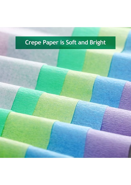 10 Rulo Pastel Gökkuşağı Krep Kağıt Salelleri Doğum Günü Partisi Dolap Dekorasyon Kağıdı Düğün Festivali Süs Malzemeleri (Yurt Dışından) fiyatları