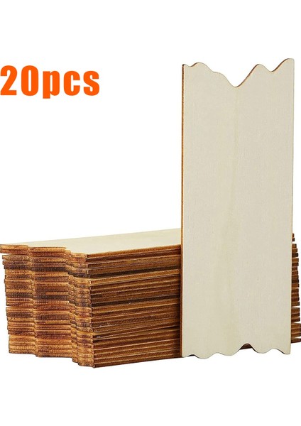 20PCS Bitmemiş Ahşap Işaretler Dikdörtgen Ahşap Plak Ahşap Parçalar Dıy El Sanatları Malzemeleri Için Pürüzlü Kenarlı Süsler (Yurt Dışından) fiyatları
