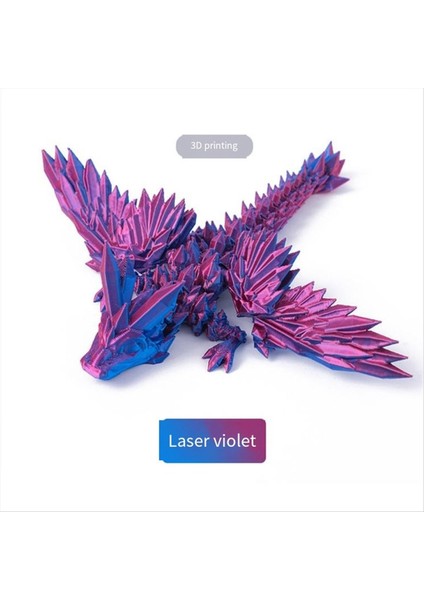 3D Baskılı Taş Ejderha Hediye Gradyan Üst Düzey Figür Çevre Dostu Kristal Ejderha Modaya Gizli Oyuncak Figürü, Yeşil (Yurt Dışından) modelleri