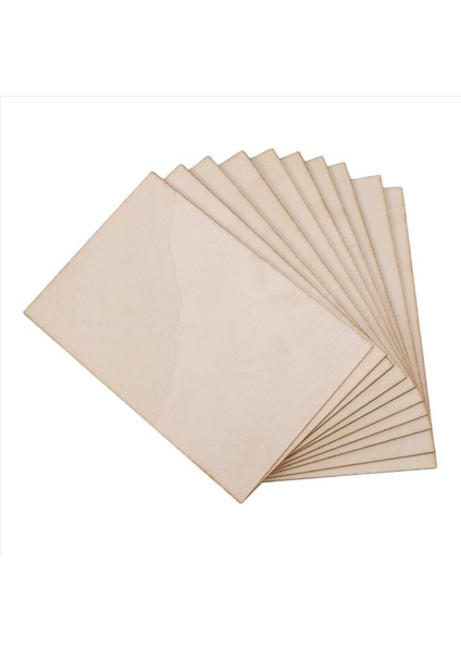 10 Paket Bitmemiş Ahşap Çarşaflar, Yapıştırılmış Lamine Ahşap Ince Ahşap Tahta, Ev Uçakları Için Gemi Teknesi ve El Sanatları, Dıy Süslemeleri (Yurt Dışından)
