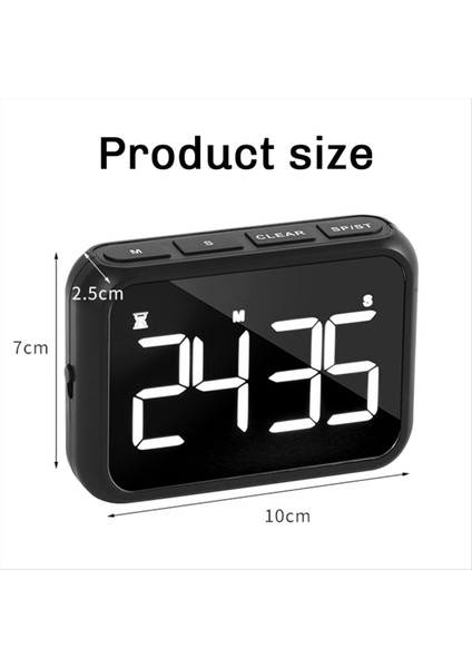 Çocuklar için zamanlayıcı, mutfak zamanlayıcıları, yemek pişirmek için dijital zamanlayıcı, egzersiz için manyetik geri dönüş zamanlayıcısı, çalışma, fırın siyahı (Yurt Dışından) fırsatları